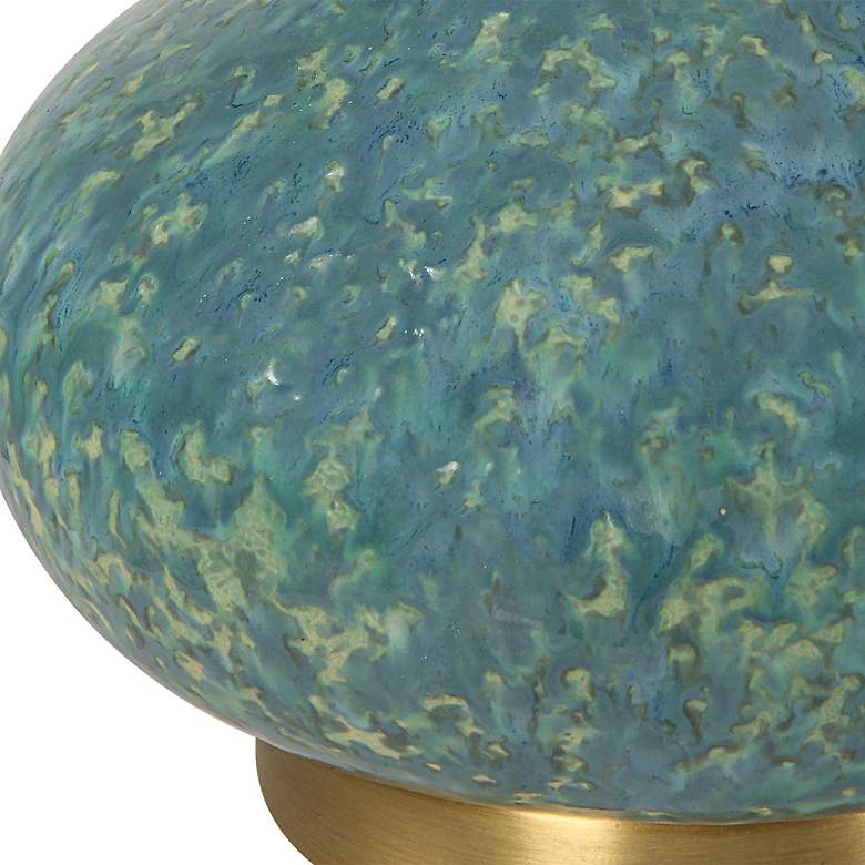 Image 6 Uttermost Kaimana 34" High Aged Blue Drip Glaze Ceramic Table Lamp more views