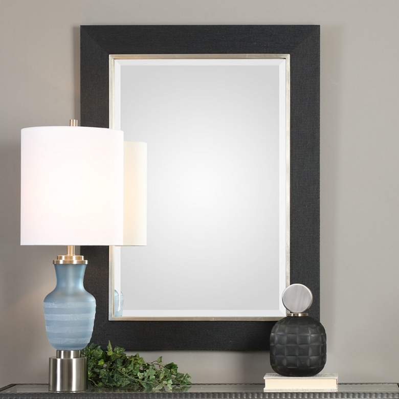 Image 1 Uttermost Kaira Black 33 1/2 inch x 45 1/2 inch Wall Mirror