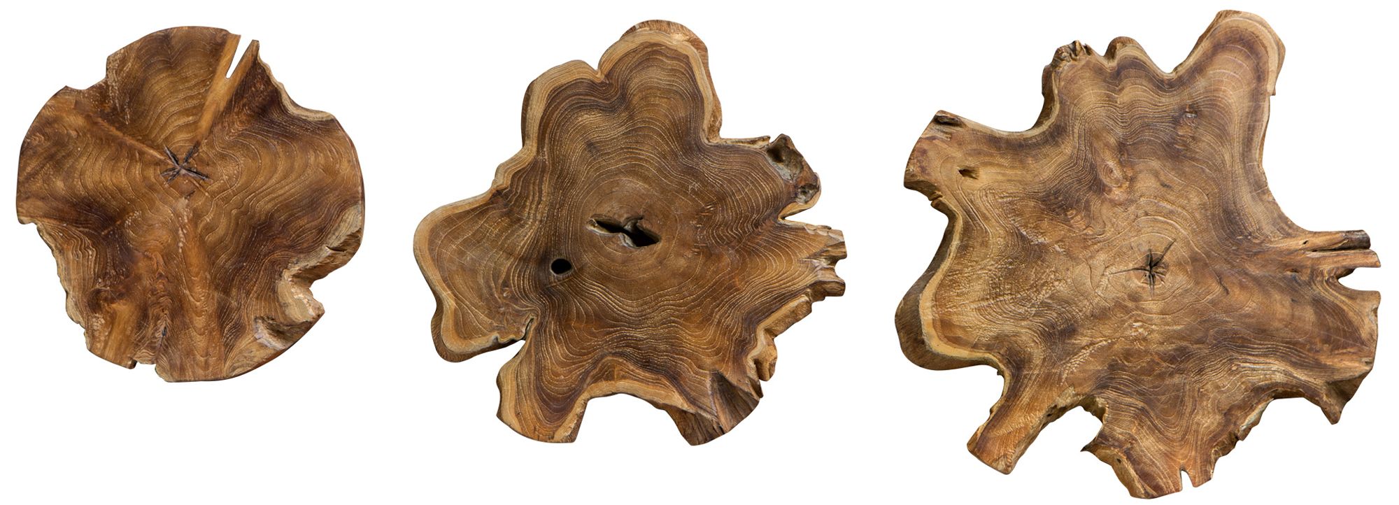 Image 2 Uttermost Kalani Panels 3-Piece Natural Teak Wood Wall Art Set