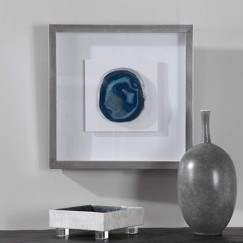 Image 1 Uttermost Kalia 19 3/4" Square Agate Shadow Box Wall Art