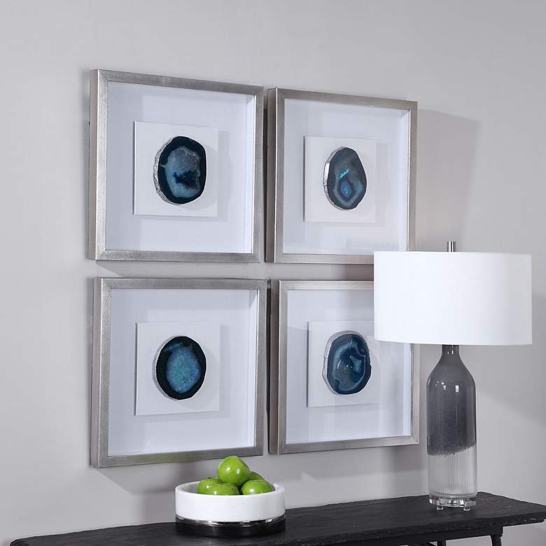 Image 4 Uttermost Kalia 19 3/4" Square Agate Shadow Box Wall Art more views