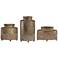 Uttermost Kallie Metallic Golden Decorative Vases Set of 3