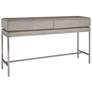 Thumbnail3 of Uttermost Kamala 54"W Mushroom Gray 2-Drawer Console Table more views