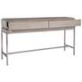 Thumbnail4 of Uttermost Kamala 54"W Mushroom Gray 2-Drawer Console Table more views