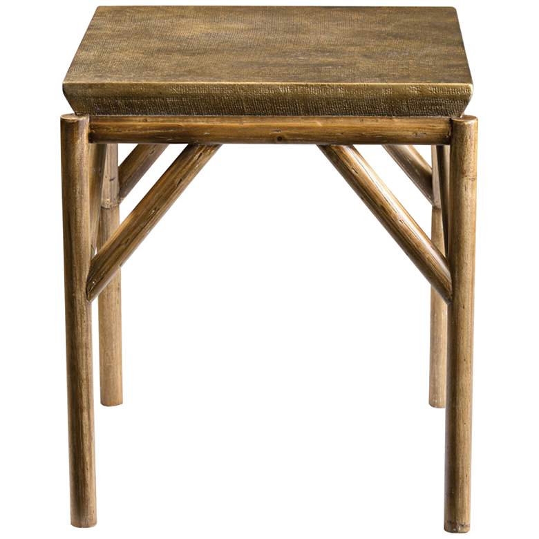 Image 1 Uttermost Kanti Square Champagne and Weathered Oak End Table