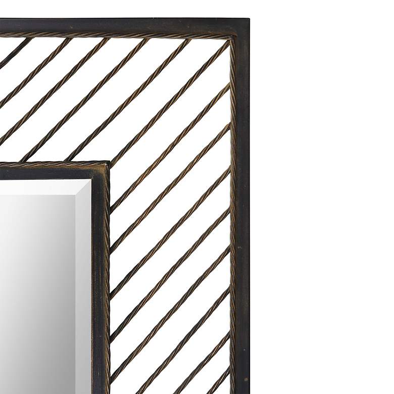 Image 3 Uttermost Karel Distressed Bronze 46" x 76" Wall Mirror more views