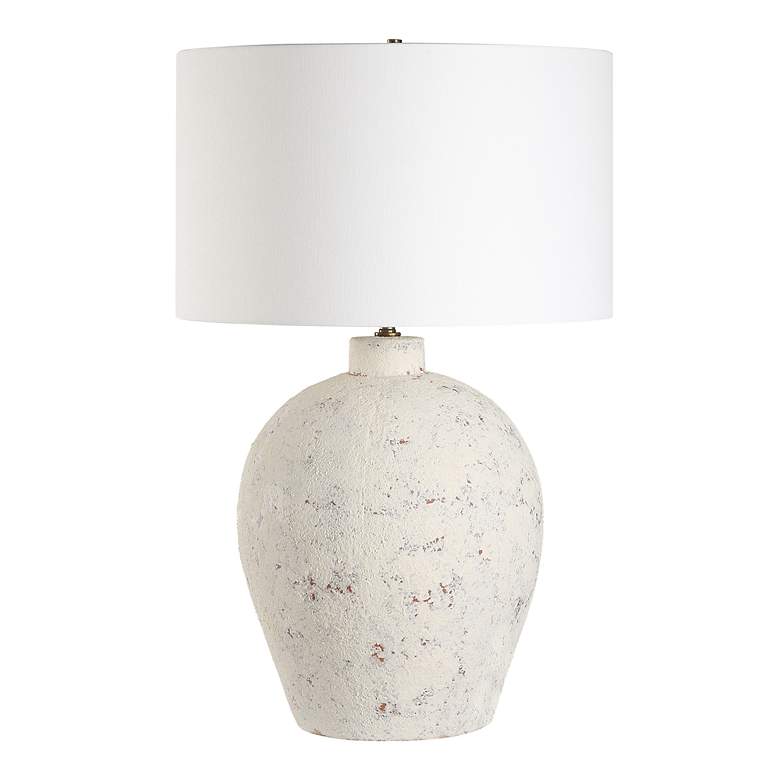 Image 4 Uttermost Karena 27" High Distressed Ivory Table Lamp more views