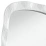 Thumbnail3 of Uttermost Karina 22 1/4" x 38" Textured White Rounded Wall Mirror more views