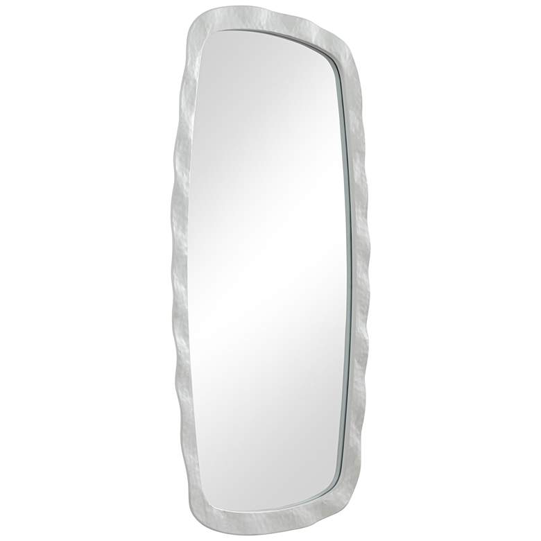 Image 6 Uttermost Karina 22 1/4" x 38" Textured White Rounded Wall Mirror more views