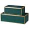 Uttermost Karis Emerald Green Decorative Boxes Set of 2