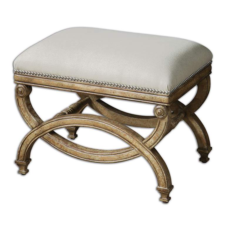 Image 2 Uttermost Karline 23" Wide Natural Fabric Rectangular Bench