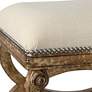 5_Uttermost Karline 23" Wide Natural Fabric Rectangular Bench more views