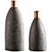 Uttermost Kasen Textured Charcoal 2-Piece Vase Set