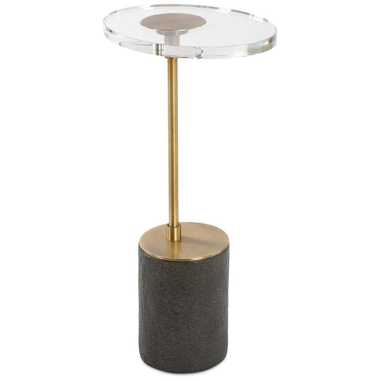 Image 2 Uttermost Kaufman 22" H Brass and Black Accent Table