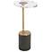 Uttermost Kaufman 22" H Brass and Black Accent Table