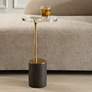 1_Uttermost Kaufman 22" H Brass and Black Accent Table