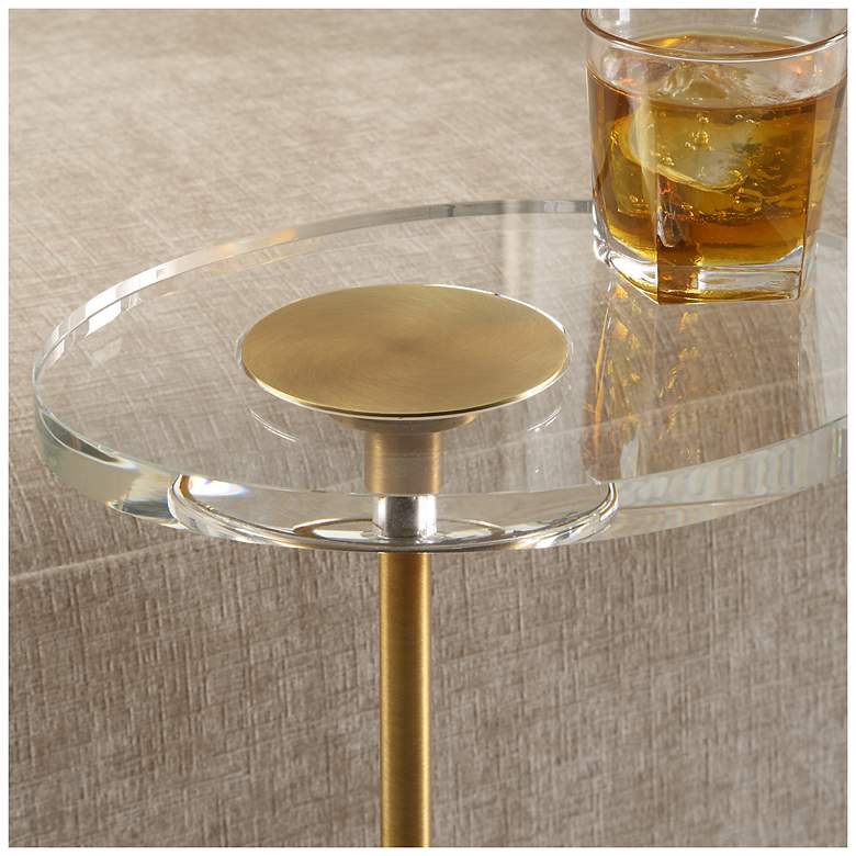 Image 3 Uttermost Kaufman 22" H Brass and Black Accent Table more views