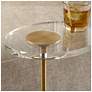 4_Uttermost Kaufman 22" H Brass and Black Accent Table more views