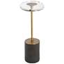 5_Uttermost Kaufman 22" H Brass and Black Accent Table more views