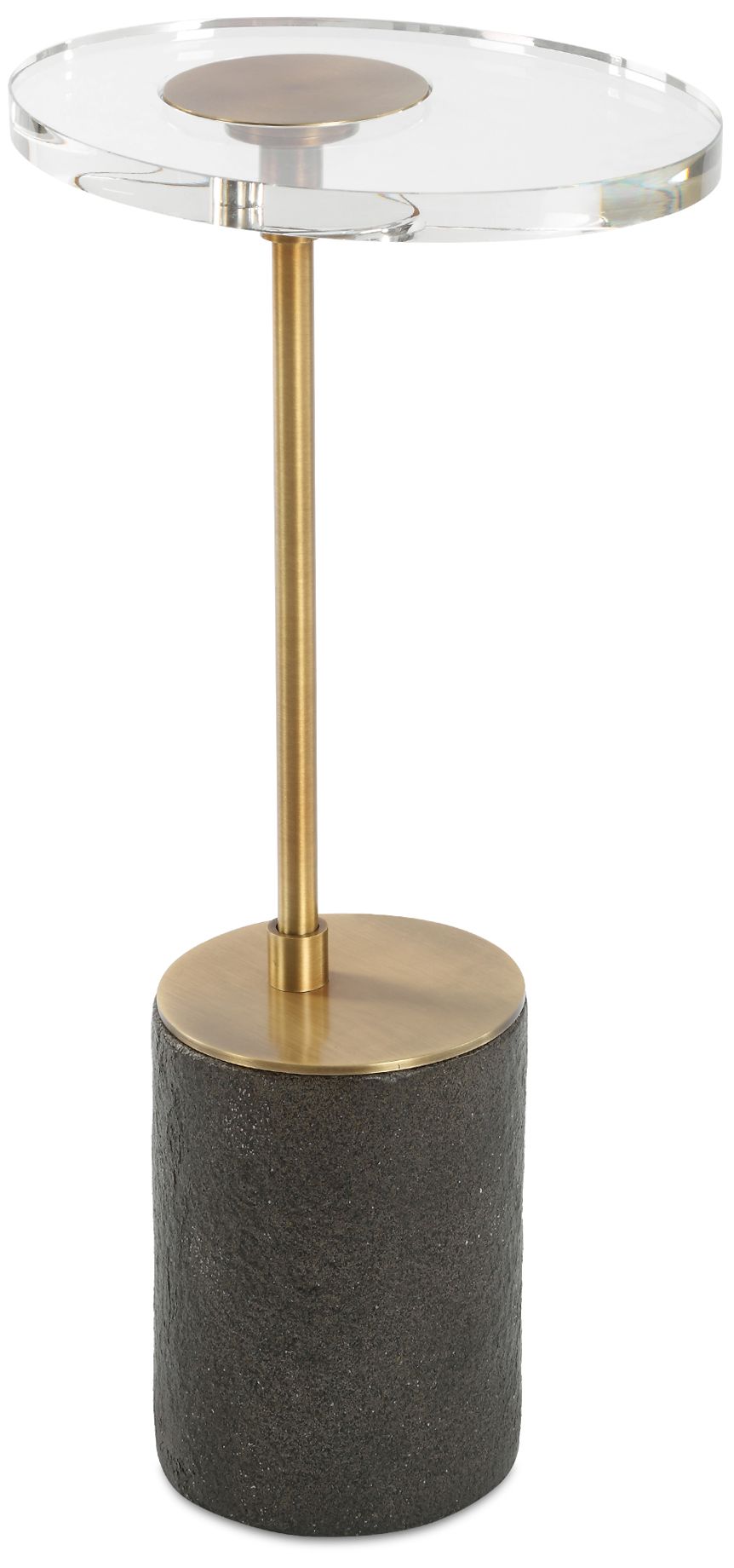 Image 2 Uttermost Kaufman 22" H Brass and Black Accent Table
