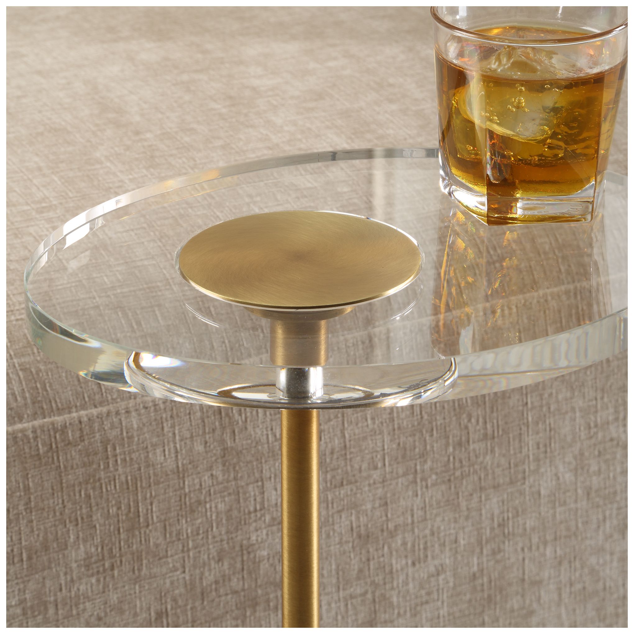 Image 4 Uttermost Kaufman 22" H Brass and Black Accent Table more views