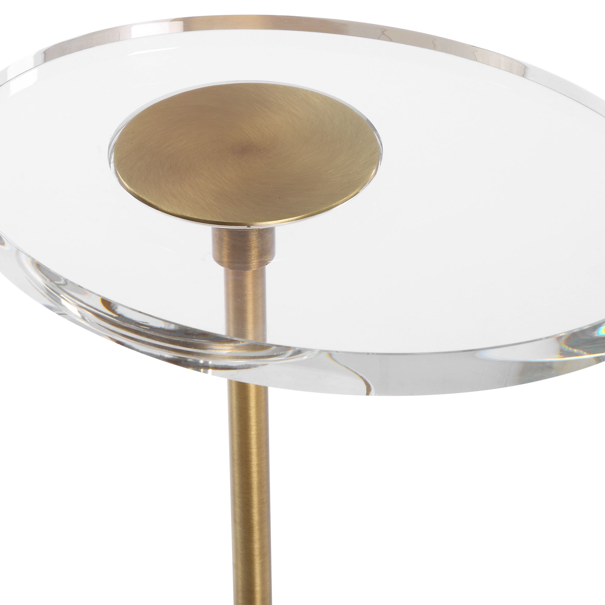 Image 7 Uttermost Kaufman 22" H Brass and Black Accent Table more views