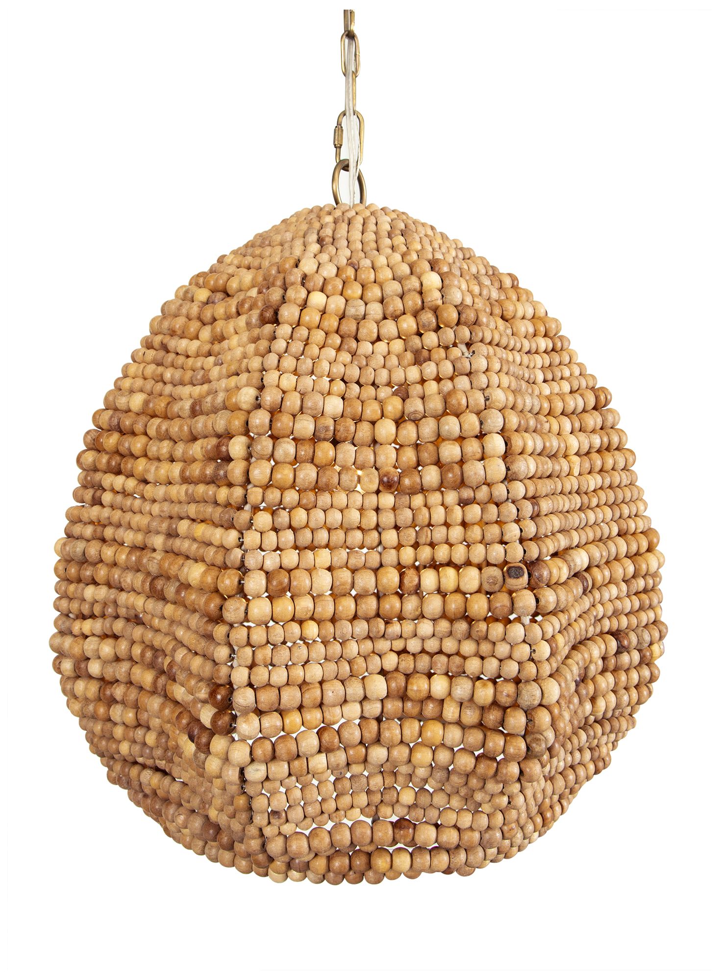 Image 3 Uttermost Kauri 18" Wide 1 Lt Natural Wood Bead Pendant more views