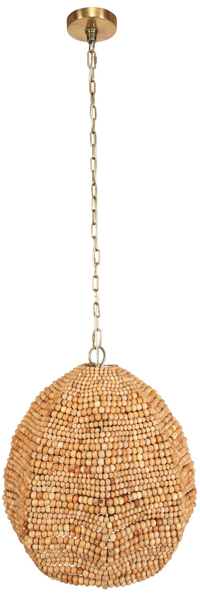 Image 5 Uttermost Kauri 18" Wide 1 Lt Natural Wood Bead Pendant more views