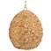 Uttermost Kauri 18" Wide 1 Lt Natural Wood Bead Pendant