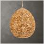 1_Uttermost Kauri 18" Wide 1 Lt Natural Wood Bead Pendant