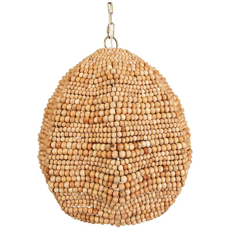 Image 4 Uttermost Kauri 18" Wide 1 Lt Natural Wood Bead Pendant more views