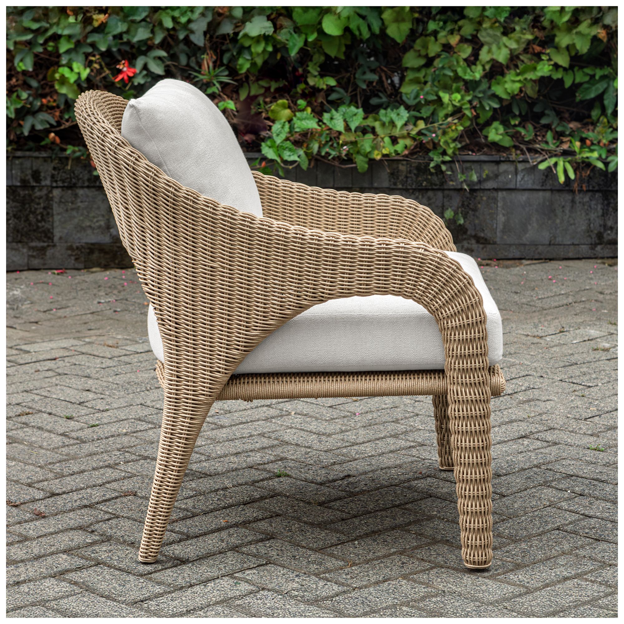Image 3 Uttermost Kavali Natural Wrapped Outdoor Lounge Chair more views