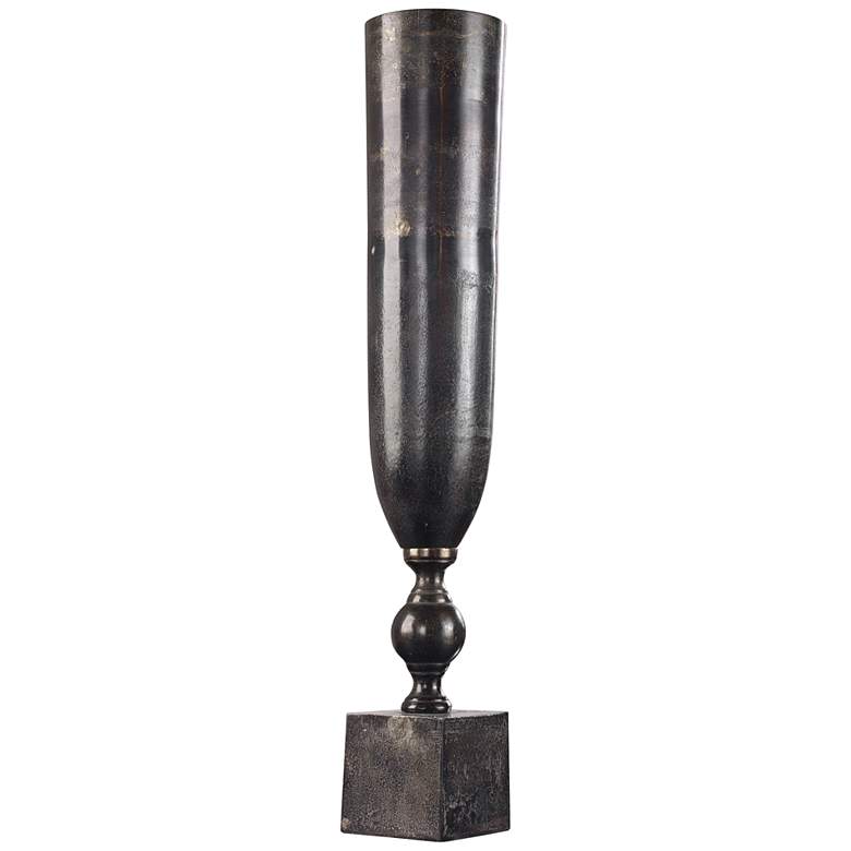 Uttermost Kaylie 21&quot; High Black Nickel Metal Decorative Vase