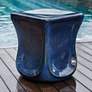 1_Uttermost Kaz 18 1/4" H x 15" W Deep Blue Outdoor Garden Stool