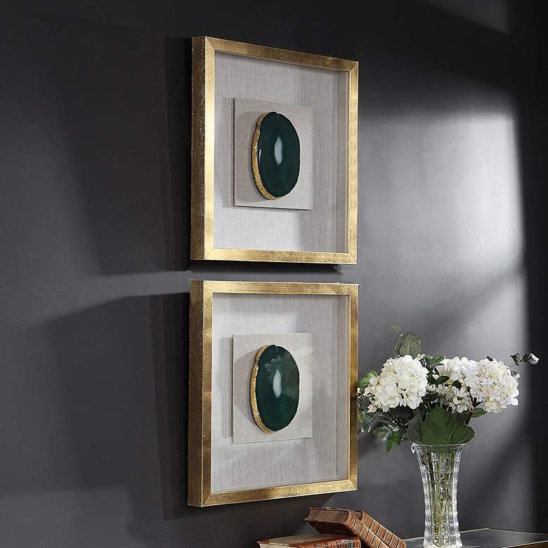 Image 6 Uttermost Keeva 19 3/4" Square Shadow Box Framed Wall Art more views