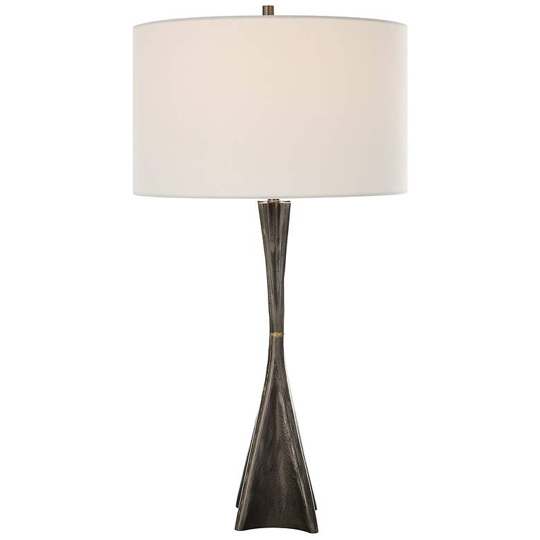 Image 2 Uttermost Keiron 32" High Modern Cast Iron and Brass Table Lamp