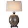 Uttermost Kelda Gloss Black Tribal Ceramic Jug Table Lamp