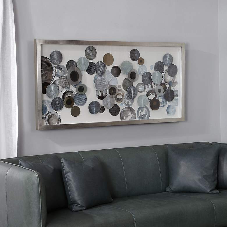 Image 5 Uttermost Kella 58 1/2"W Shadow Box Framed Metal Wall Art more views