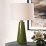 1_Uttermost Kelley 28 3/4" High Modern Moss Green Ceramic Table Lamp