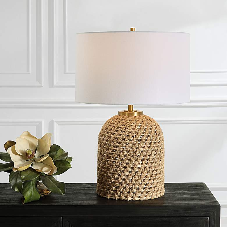 Image 1 Uttermost Kendari Natural Knotted Rope Table Lamp
