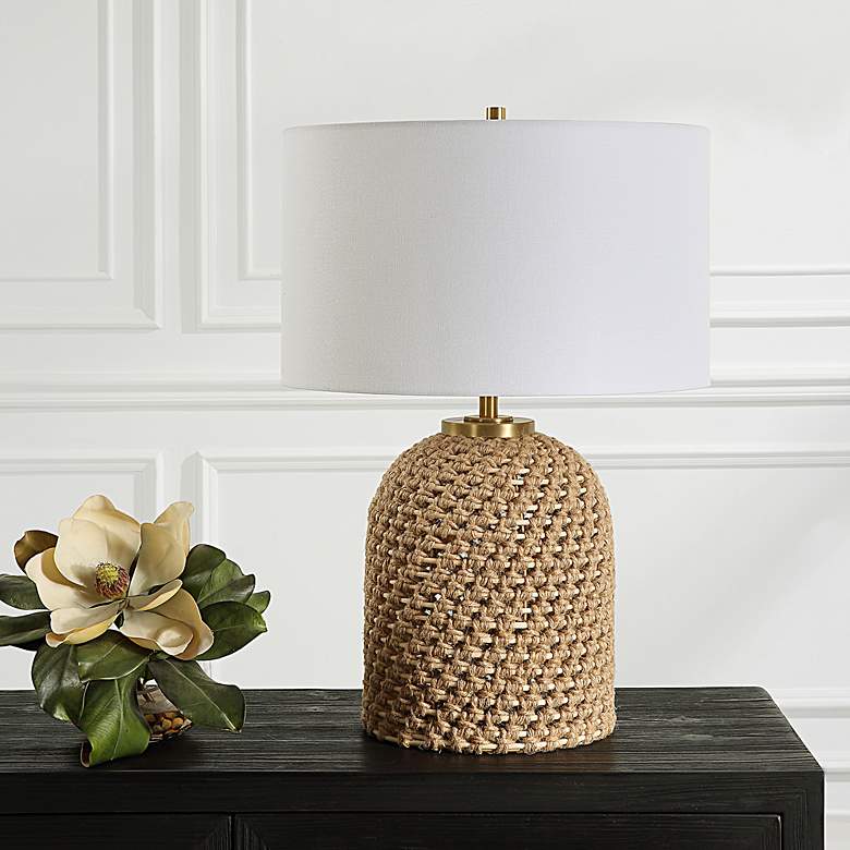 Image 3 Uttermost Kendari Natural Knotted Rope Table Lamp more views