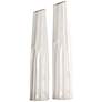 Uttermost Kenley 25"H Crackled White Ceramic Vases Set of 2