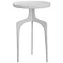 2_Uttermost Kenna 16" Wide Matte White Modern Round Accent Table