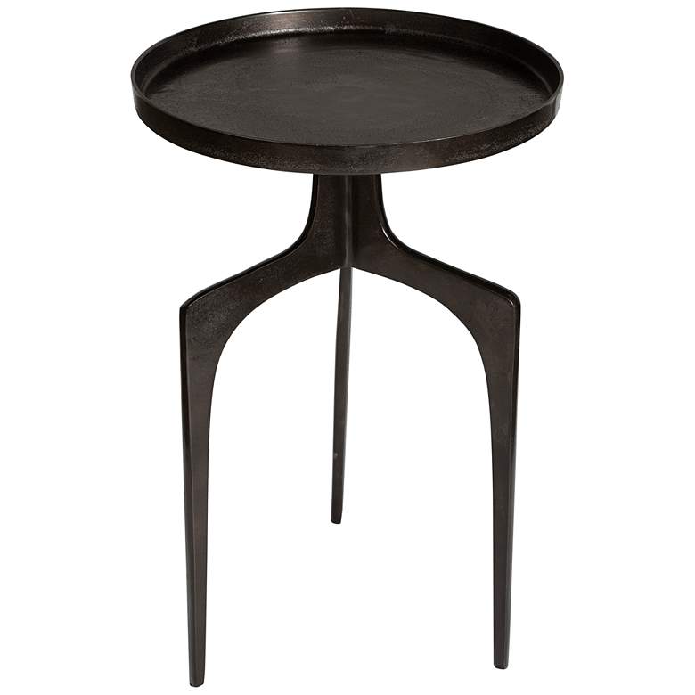 Image 2 Uttermost Kenna 16" Wide Textured Bronze Metal Accent Table