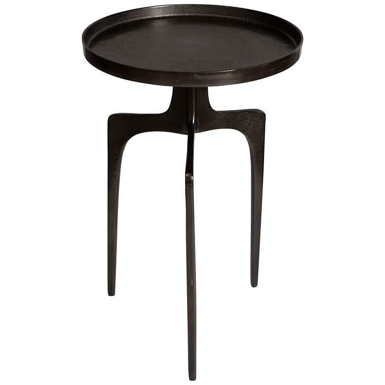 Image 4 Uttermost Kenna 16" Wide Textured Bronze Metal Accent Table more views