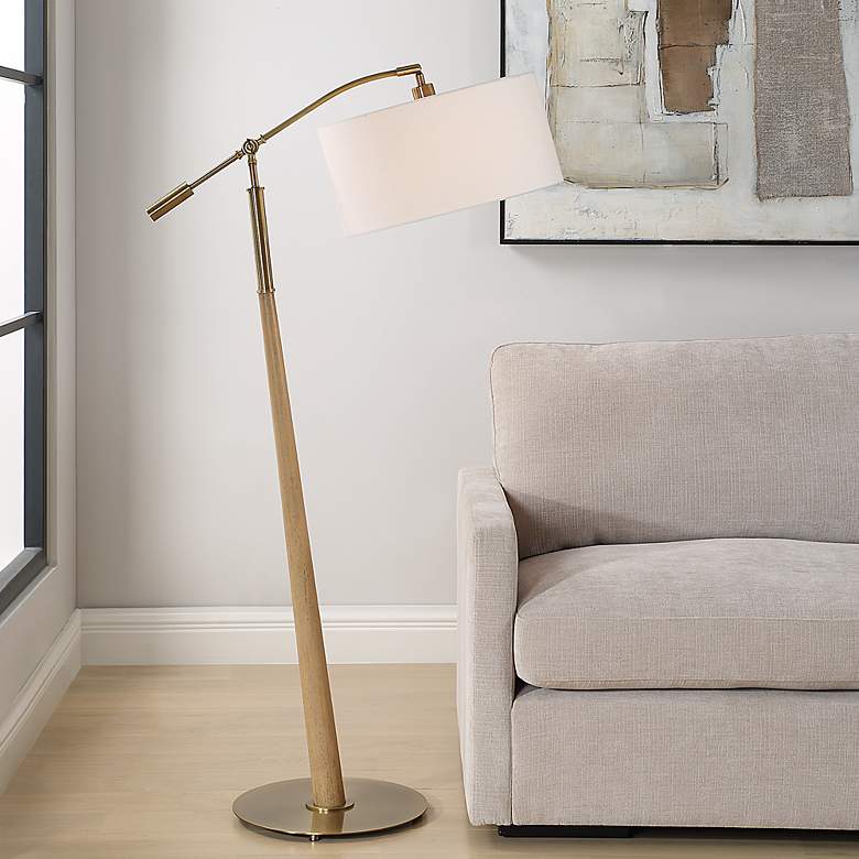 Image 1 Uttermost Kennett 62" Adjustable Shade Arm Floor Lamp