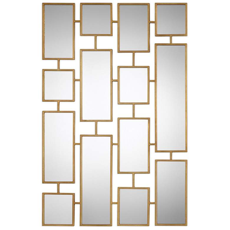Image 2 Uttermost Kennon Antiqued Gold Leaf 32" x 48" Wall Mirror