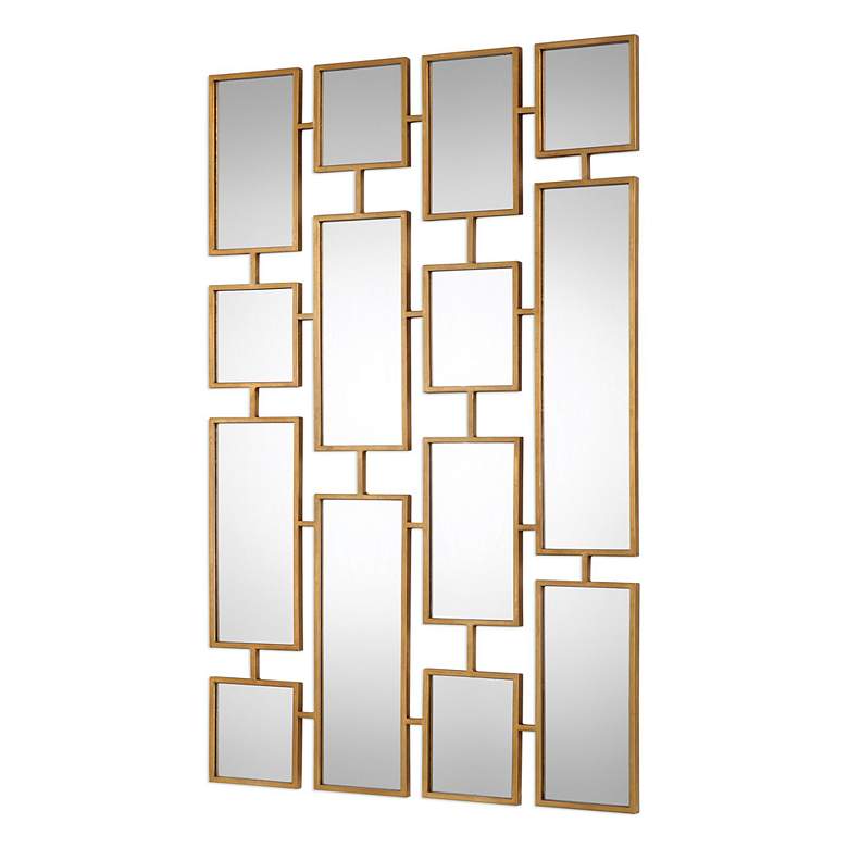 Image 3 Uttermost Kennon Antiqued Gold Leaf 32" x 48" Wall Mirror more views