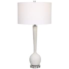 Image2 of Uttermost Kently 34" High White Marble Long Neck Table Lamp
