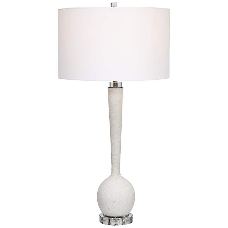Image 2 Uttermost Kently 34 inch High White Marble Long Neck Table Lamp